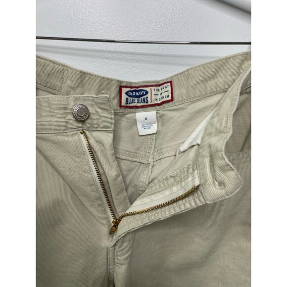 Y2K Vintage Old Navy Mid Rise Straight Leg Corduroy Jeans 100% Cotton Beige 8 - Picture 5 of 10